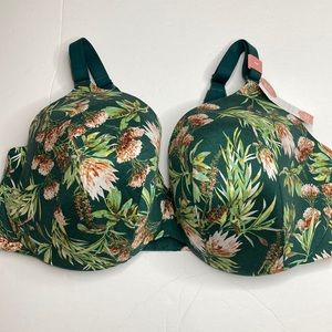 F cup green invisible back smoother lightly lined full coverage bra Lane Bryant